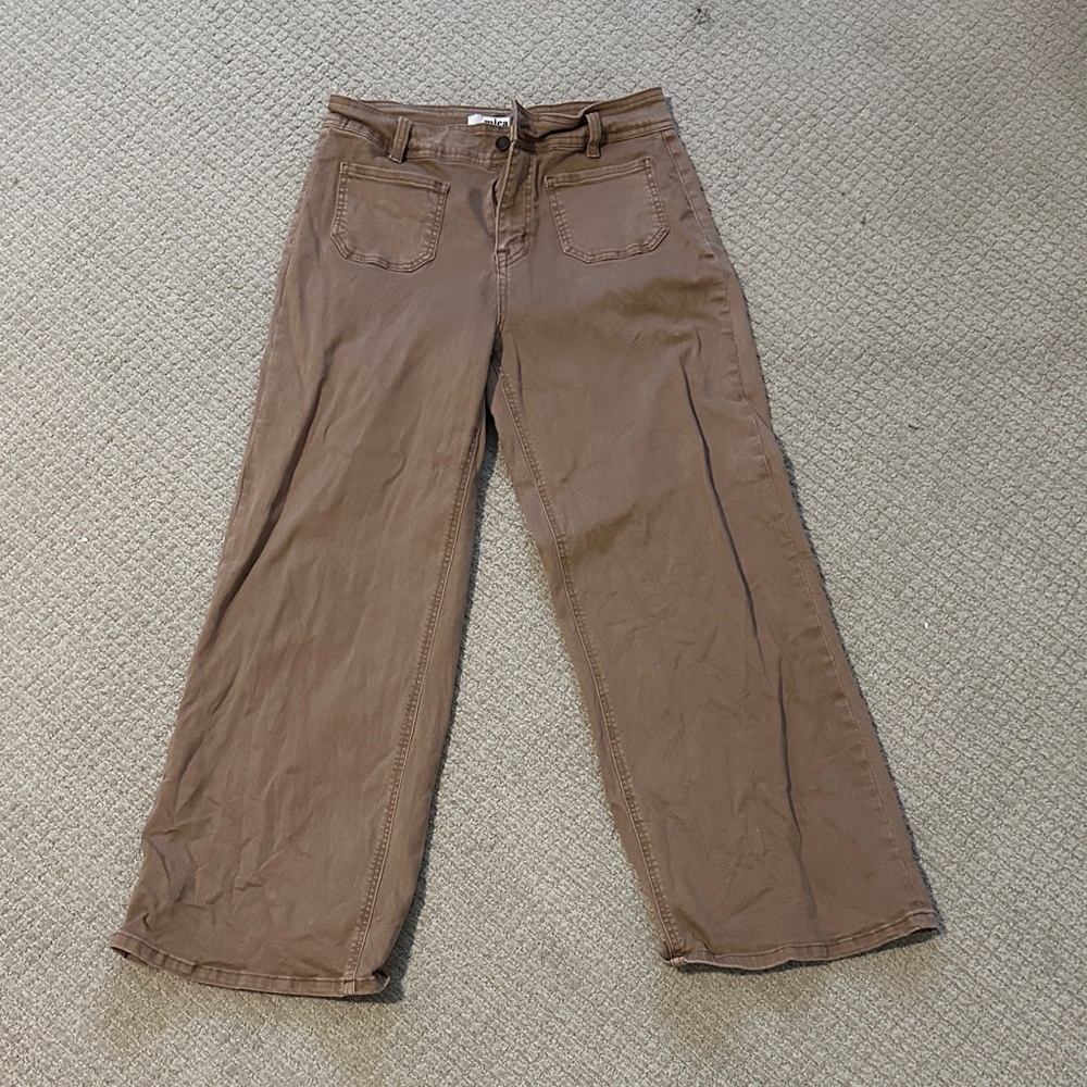 Brown Wide-Leg Pants